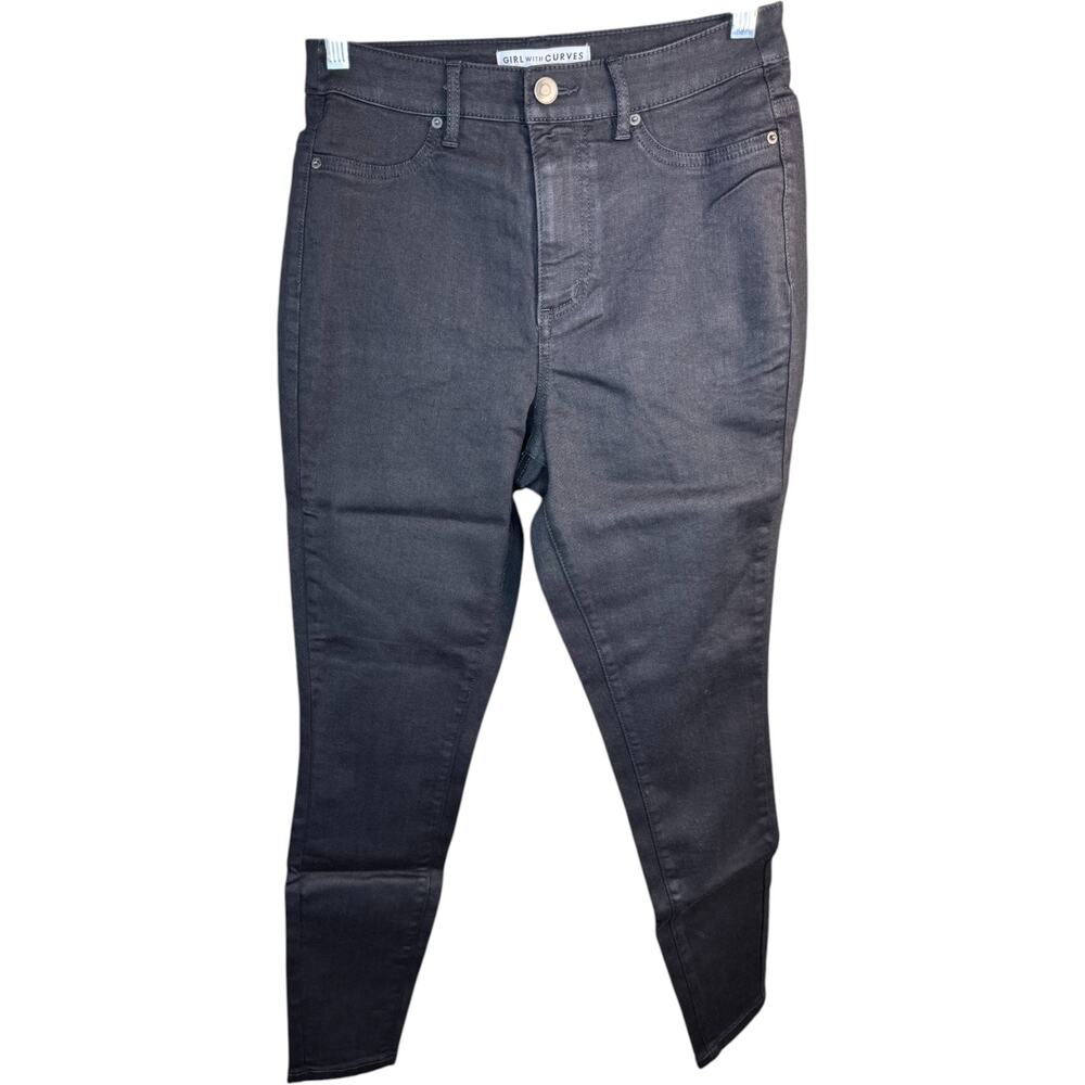 Girl With Curves Regular High Waisted‎ Skinny Jean Black Size 2 Pockets NWT